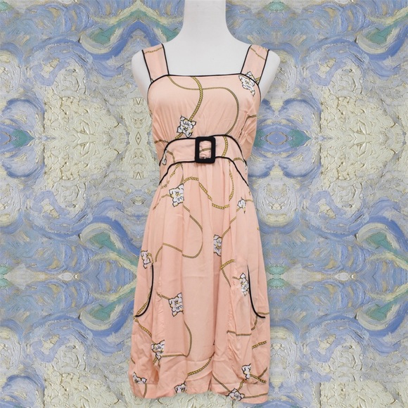 Shakuhachi Dresses & Skirts - Shakuhachi Size 8 | Mini Vintage Going Out Print Women’s  Belt Dress